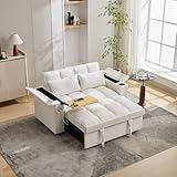 【Sofá cama extensible】: Optimización del espacio, el sofá mide 140,57482 cm y se extiende hasta 161 cm de ancho. Se convierte fácilmente en cama para adaptarse a diferentes necesidades. Especialmente adecuado para pequeños apartamentos para acomodar visitantes ocasionales.