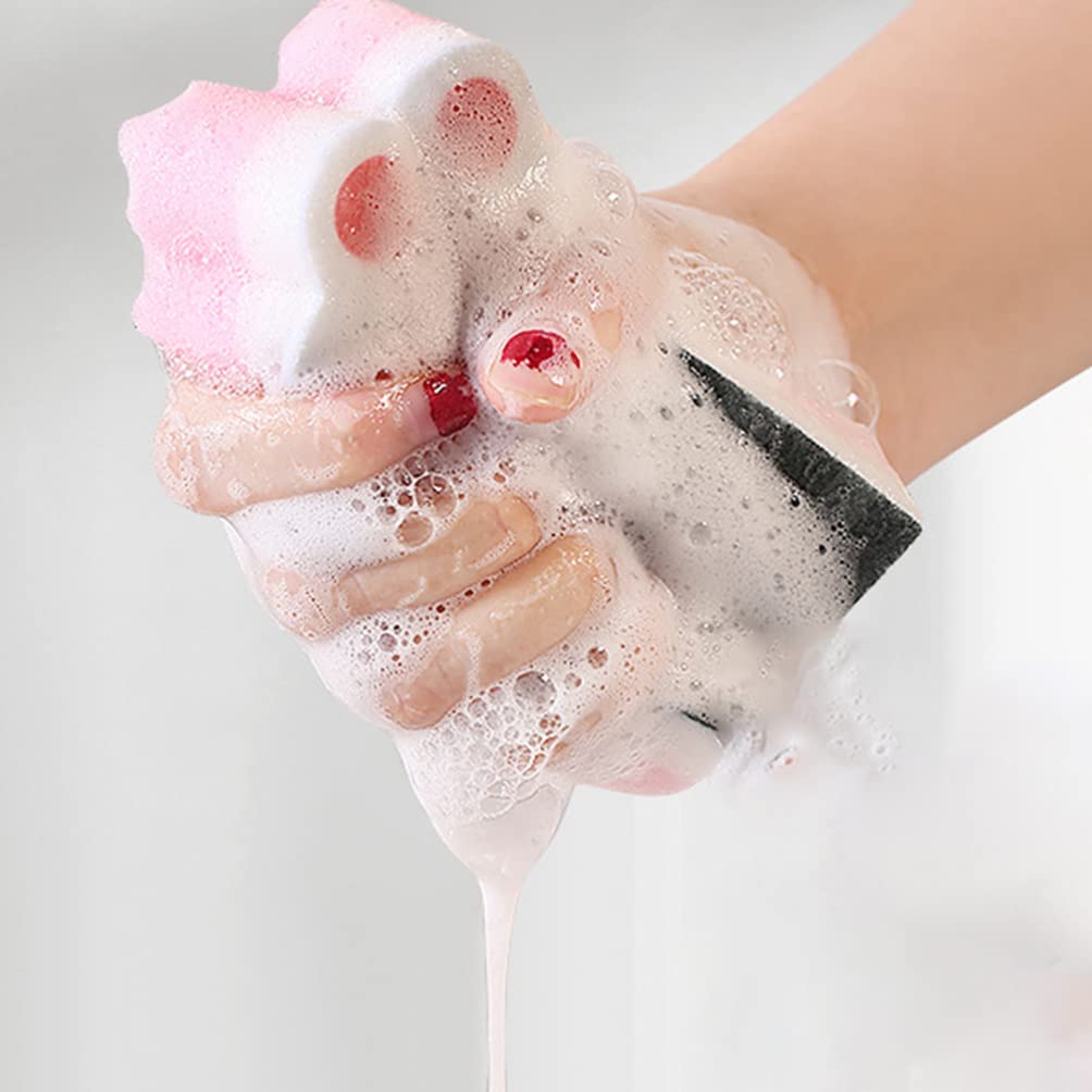 Tomaibaby Cat Paw Sponge Thickened Kitchen Cleaning Sponge for Dishwashing and Pots Non-Scratch Durable 3 Pack - Image 4