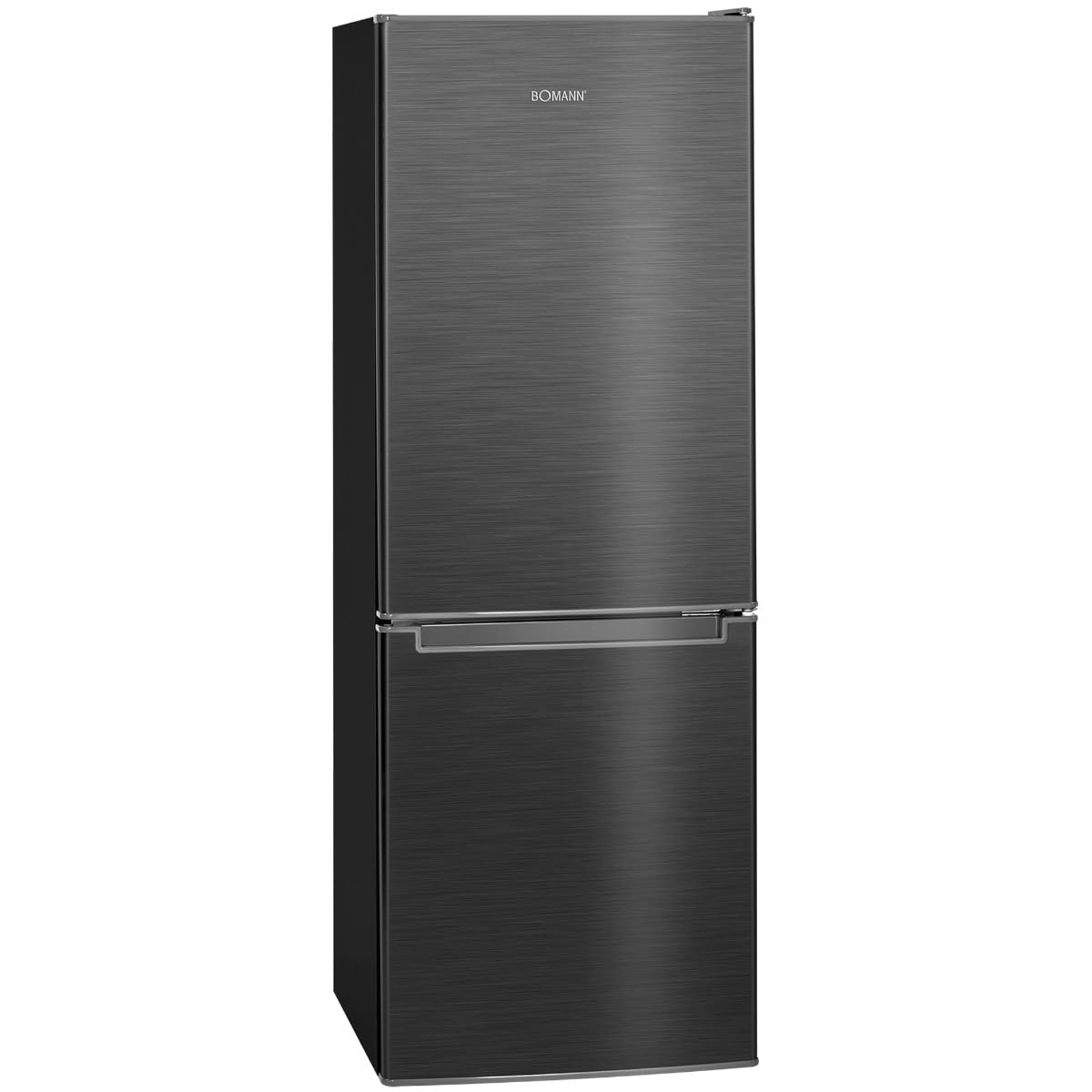 Bomann, Réfrigérateur et Congélateur 173L KG7359-Noir, 121L Réfrigérateur, 52L Congélateur 4 Étoiles, Contrôle Température, Éclairage LED, Design Réversible, Idéal pour Cuisine Moderne