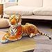 LEIhhdy 50-110 cm Tigre Peluche Giocattoli Feroce Animale Selvatico Bianco Marrone Foresta Bambola Cuscino Regalo di Compleanno per Bambini 110 cm Marrone