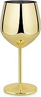 Vista 10 de Lifecapido Copas de Vino de Acero Inoxidable, Copas de Vino con Tallo de Acero Inoxidable de 18 oz, Copas de Vino de Metal con Tallo con Cepillo