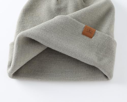 Image of Home Prefer Mens Winter Hats Acrylic Knit Cuff Beanie Cap Warm Womens Beanie Hat
