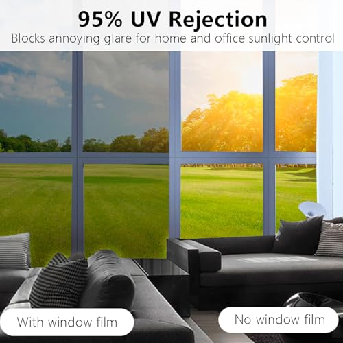 Vinilo protector para ventana con privacidad diurna 17.7x118 in miniatura 4