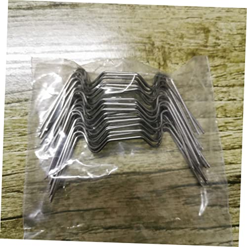 Clavos de jardín en forma de W 100 piezas de acero inoxidable para fijación exterior miniatura 2