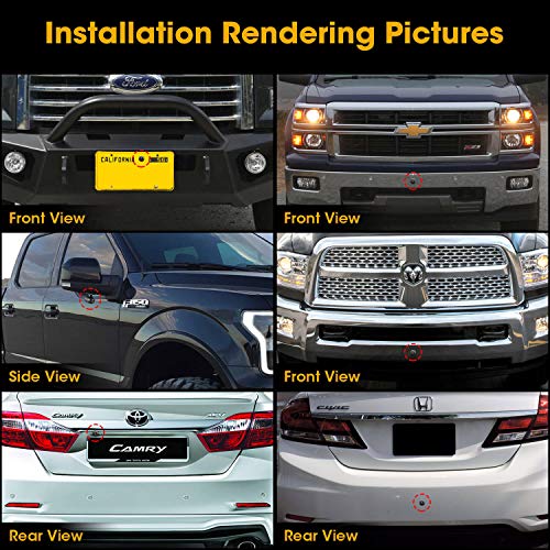 Natika Backup/Front/Side View Camera: No Distortion Effect Starlight Night Vision Hd Metal Flush Or Surface Mount Cvbs | Ahd Reverse Rear View Backup Camera For Cars Pickup Trucks Suvs Rvs Vans #TOP7