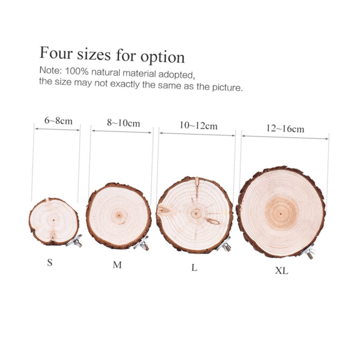 CIYODO Round Wooden Springboard Pet Parrot Platform Stand Rack Natural Wood for Hamsters Gerbils Mice and Birds Bird Cage Accessory for Play and Exercise