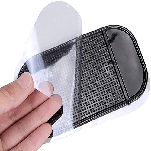 10 Pack Car Dashboard Non Slip Mat, Anti-Slide Sticky Extra-Thick Dash Grip Pad Ripple Gel Latex Anti-Slip Mat Heat Resistant For Radar Detector Cell Phone Keys Glass Mirrors Metal Gps Coins, Black #TOP6