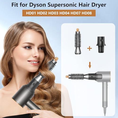 Odashen 20mm Small Round Volumizing Brush and Adapter for Dyson Supersonic HD01 HD02 HD03 HD04 HD07 HD08 HD15 Hair Dryer Attachment - Image 3