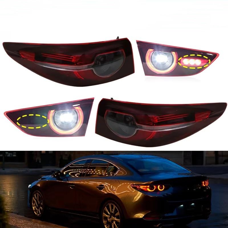 Feu stop pour Mazda 3 Berline antibrouillard de remplacement droit - 3