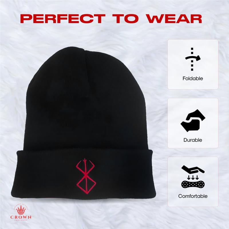 Silky Anime Beanie Hat Winter Caps for Men and Womens Beanies, Cuffed Knit Graphic Beanie, Comfy and Soft Embroidered4