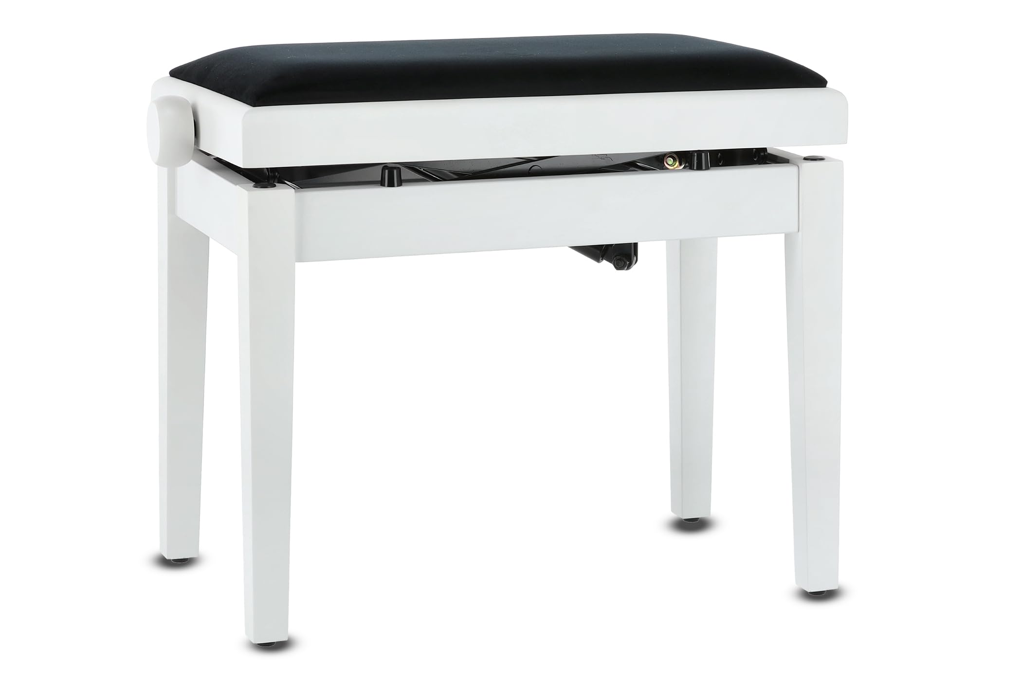 Gewa Banqueta para Piano Deluxe Autolift con cómodo Ajuste de Altura, Madera Maciza, Blanco Mate