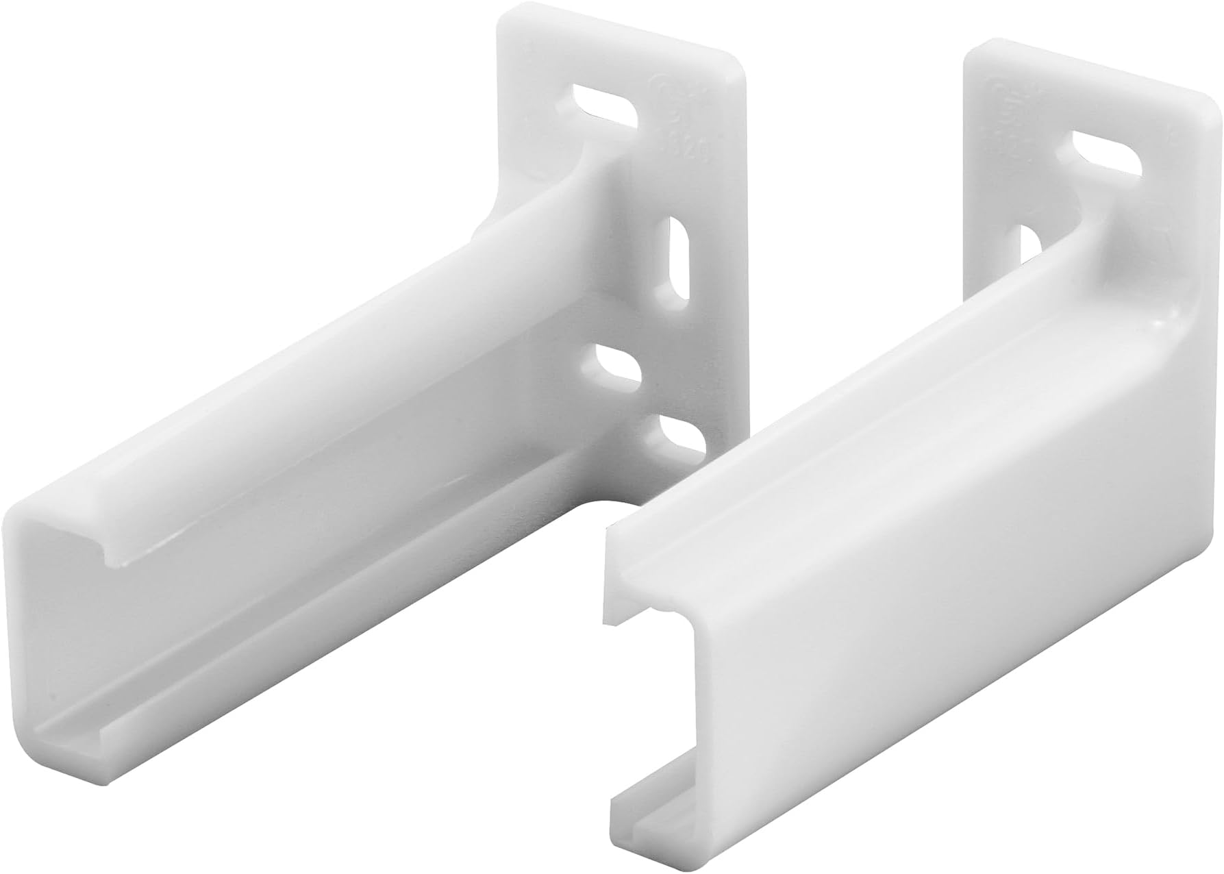 Prime-Line Drawer Track Back Plate, 3/8 x 1, Plastic, Off-White (1 Pair)