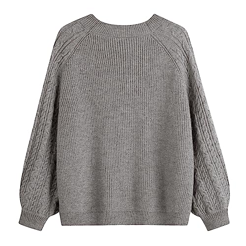 Image of GABERLY Button Down Thickened Sweaters V Neck Open Front Loose Oversized Cardigans Knit Outwear for Women