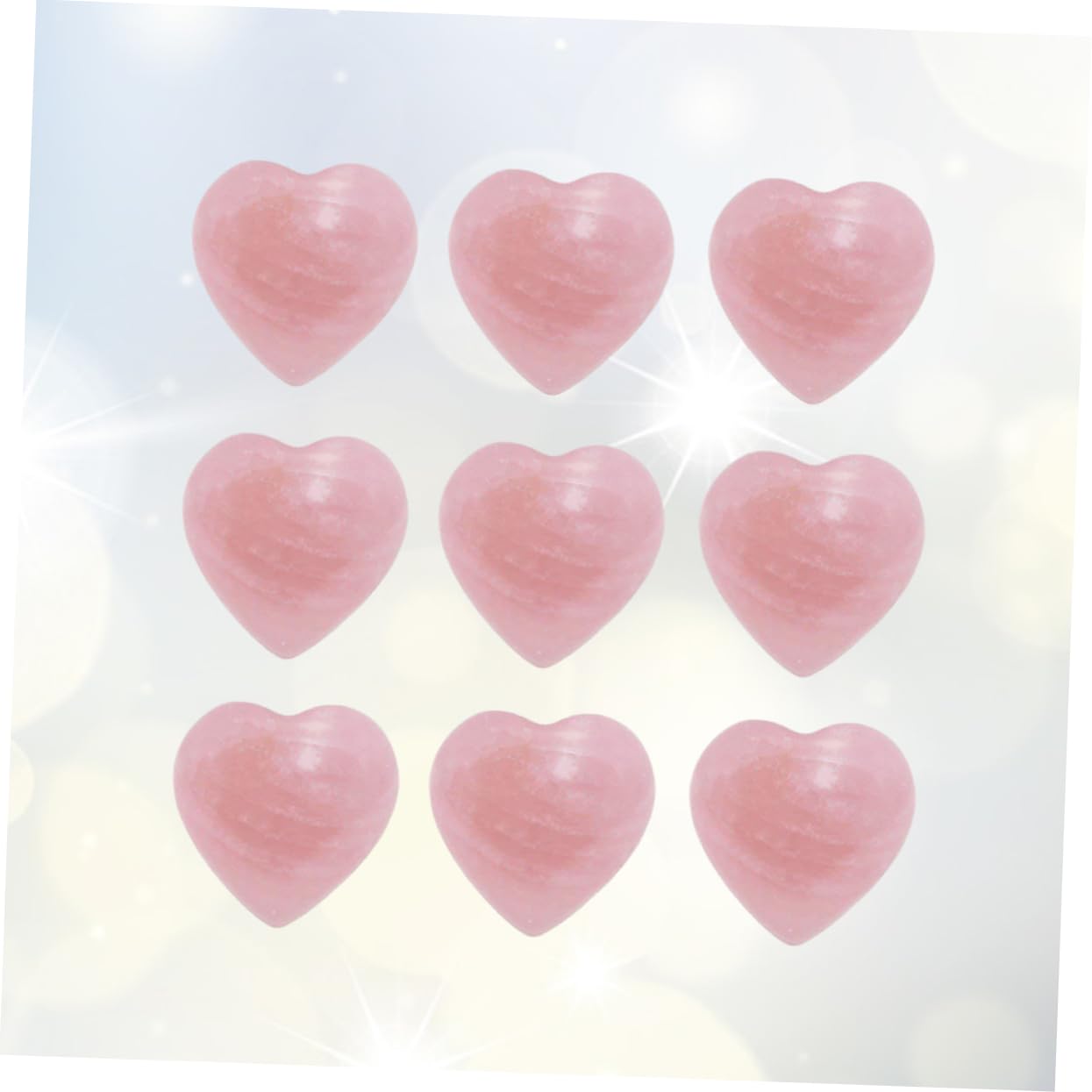 LALAFINA 20 Stk Hochzeitsdekoration Hochzeitsdeko Liebe Meditations-Edelsteine Wohnkultur Liebesschmuck für zu Hause Ornamente liebevolles Herz Haushalt Zubehör Kristall schmücken Rosa