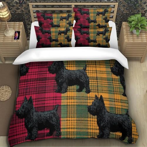Housse de couette Scottish Terrier cadeau idéal parure lit double - 5