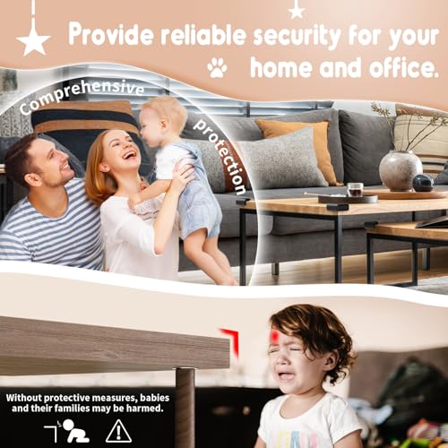 Septeamay 12 Stück Kantenschutz Baby Selbstklebend, Eckenschutz Baby mit Schaumstoff, Stoßschutz Kindersicherung für Tischkanten und Scharfe Stellen, Tischeckenschutz Kinder mit Stark Kleber, Weiß