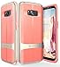 Galaxy S8 Plus Case, Vena [vAllure] Wave Texture [Bumper Frame][CornerGuard ShockProof | Strong Grip] Slim Hybrid Cover for Samsung Galaxy S8 Plus (Gold/Coral Pink)