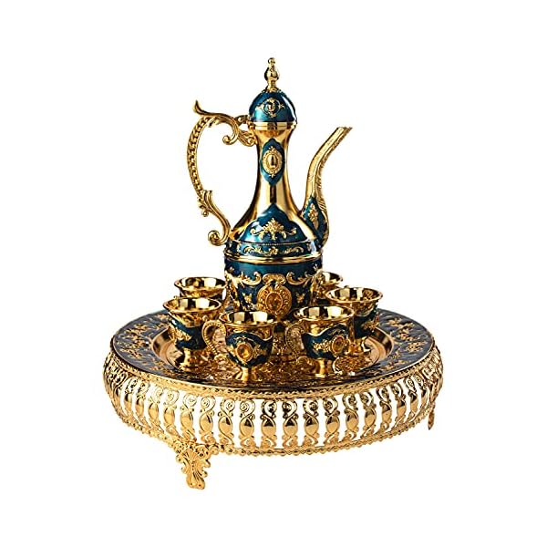 Vintage Turkish Coffee & Tea Pot Set for 6 including Tray & Teapot