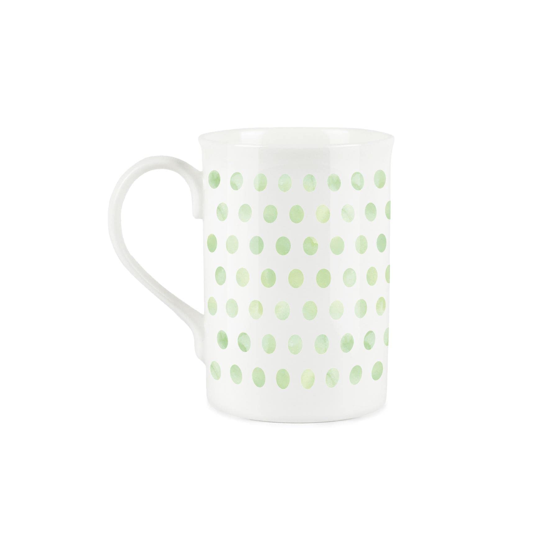 Purely Home Green Polka Dots Spots Letter B Mug - Fine Bone China Alphabet Initials Gift/Present Mug - Image 2