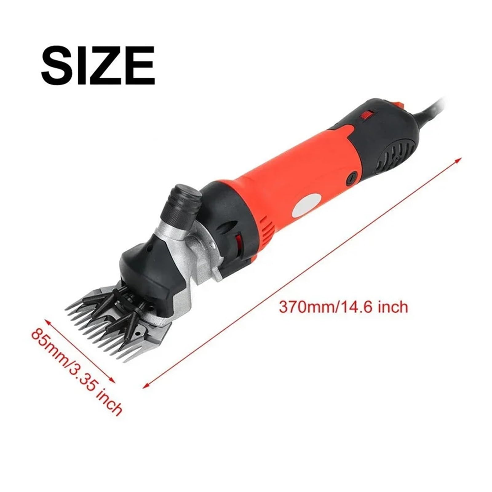 Tosatrice elettrica for tosatura pesante e regolabile da 1500 W for rasare la lana di pelliccia di pecore, capre, bovini e altri animali da fattoria Utilizzo multiplo