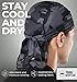 Tough Headwear Cooling Helmet Liners - Do Rag Skull Caps for Men - Cooling Head Wraps, Hard Hat Liner - Motorcycle Pirate Bandana