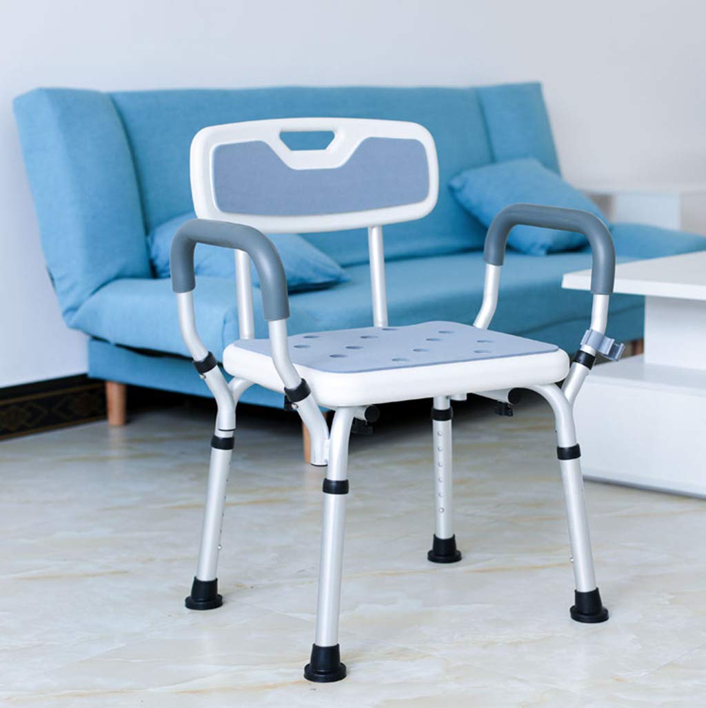Silla elevadora ergonómica para bañera/Ducha, Asiento de baño con Respaldo de pasamanos, Ayuda para discapacitados, Almohadilla Antideslizante para Las piernas para Ancianos y discapacitados