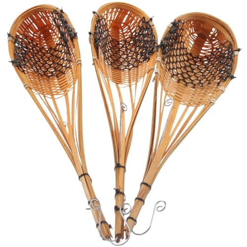 Sosoport 3pcs Wall Mounted Basket Orchid Planter Pot Outdoor Planters Large Pots Large Planter Pots Outside Planter Basket Houseplant Bamboo Thailand to Weave