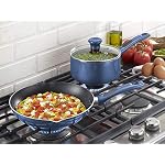 T-fal B037SE64 B037SE Excite ProGlide Nonstick Thermo-Spot Heat Indicator Dishwasher Oven Safe Cookware Set, 14-Piece, Blue - Image 2
