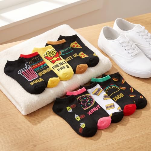 Image of Tipi Toe Women's 10 Pairs Lightweight Colorful Socks - Fun Low Cut Patterns for All-Day Comfort and Easy Everyday Style