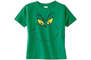 Toddler Girls Holiday Green Face Of Stink Stank Stunk Grinch Inspired T-Shirt (3T)