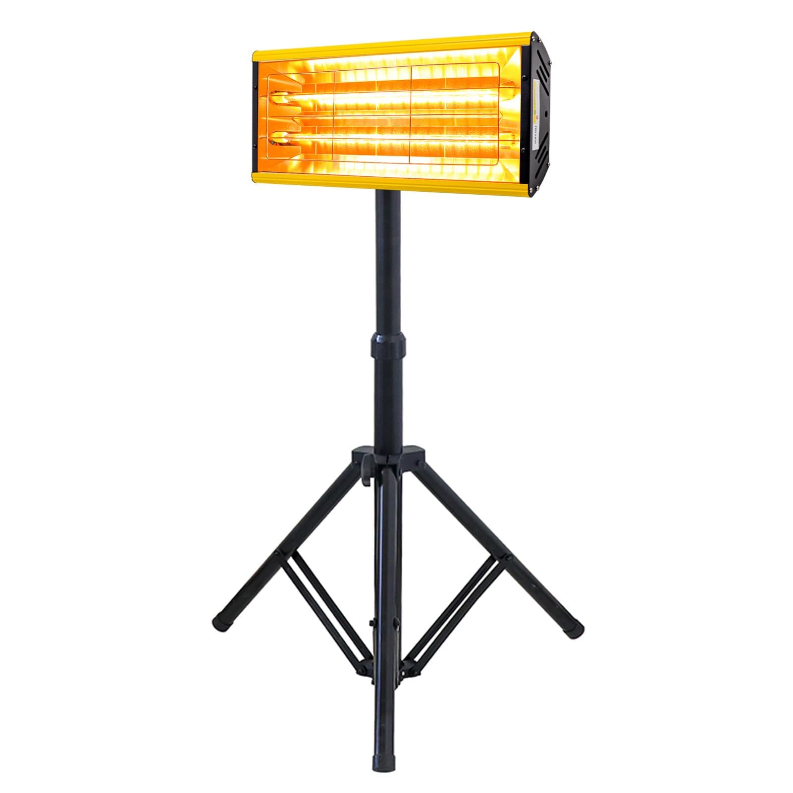 DATOUBOSS 2000W Lampada Infrarossi Carrozzeria, Essiccatore per Vernici Lampada a Infrarossi Auto a Onde Corte, Con Staffa Controllo Meccanico Intelligente Del Tempo (ZJ-SC003)