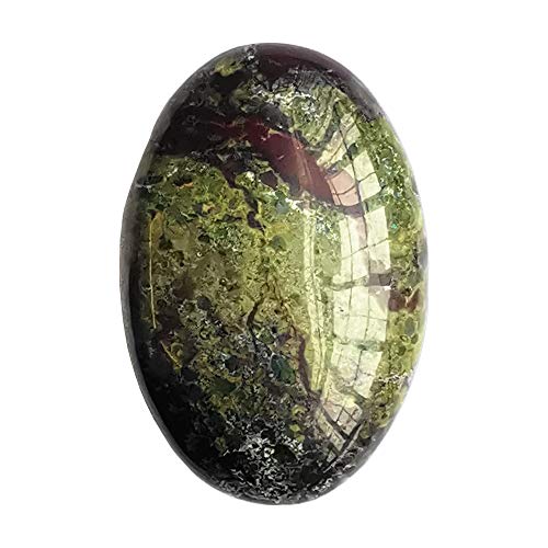 Bacatgem Natural Dragon Blood Jasper Oval Palm Pocket Healing Crystal Massage Spa Energy Stone,Crystals and Healing Stones