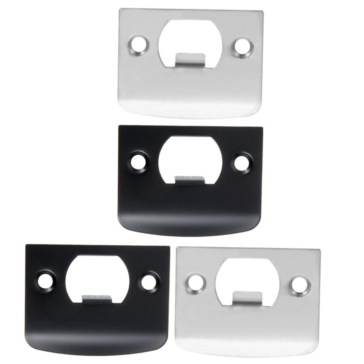 Lurrose Lot De 5 Plaques De Renfort De Porte En Acier Inoxydable Serrure À Pêne Dormant Pour La Sécurité Des Portes 4 Pièces X 5