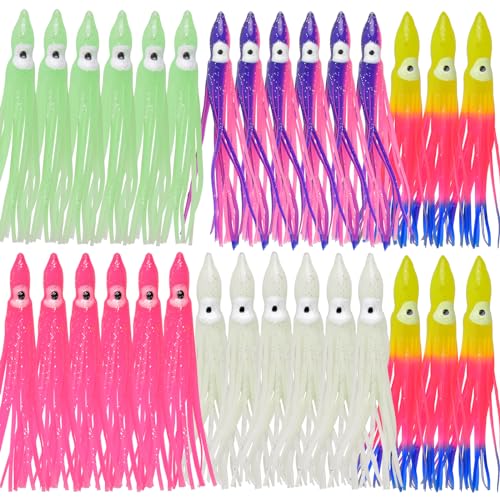 Jupes de calamar de pêche en plastique souple pour bar et truite