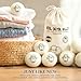 Wool Dryer Balls 6-Pack,Premium New Zealand Dryer Balls Laundry Reusable,100% Wool, Hand-Felted,Natural Fabric Softener, Reduces Clothing Wrinkles & Static Reduction,and Saves Drying Time