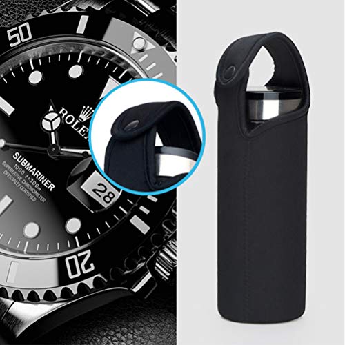 Lioobo 3 peças 420 ml bolsa para transporte de garrafa de água neoprene capa para garrafa de água (p