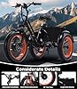 NOMIGO Electric Tricycle for Adults Motorized Tricycle Brushless Motor 3 Wheel E-Trike 48V15AH Removable Lithium Battery Max Range 75KM 20 * 4.0'' Fat Tire Motorized E-Trike 004O #3
