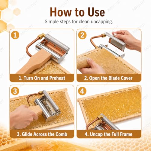 Cuchillo eléctrico para uncapping de miel con mango antideslizante miniatura 5
