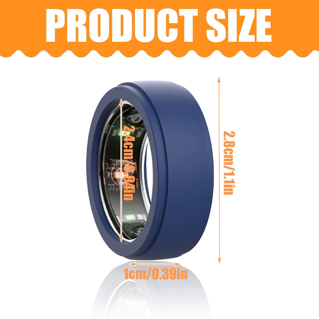 IKOPFLN 3 Piezas Funda de Silicona para Anillo Compatible con 0ura Ring Gen 3,Funda Elástica para 0ura Ring Gen 3,Anillos Universales Talla 10 a 13 - Talla M (Negro,Verde y Azul)