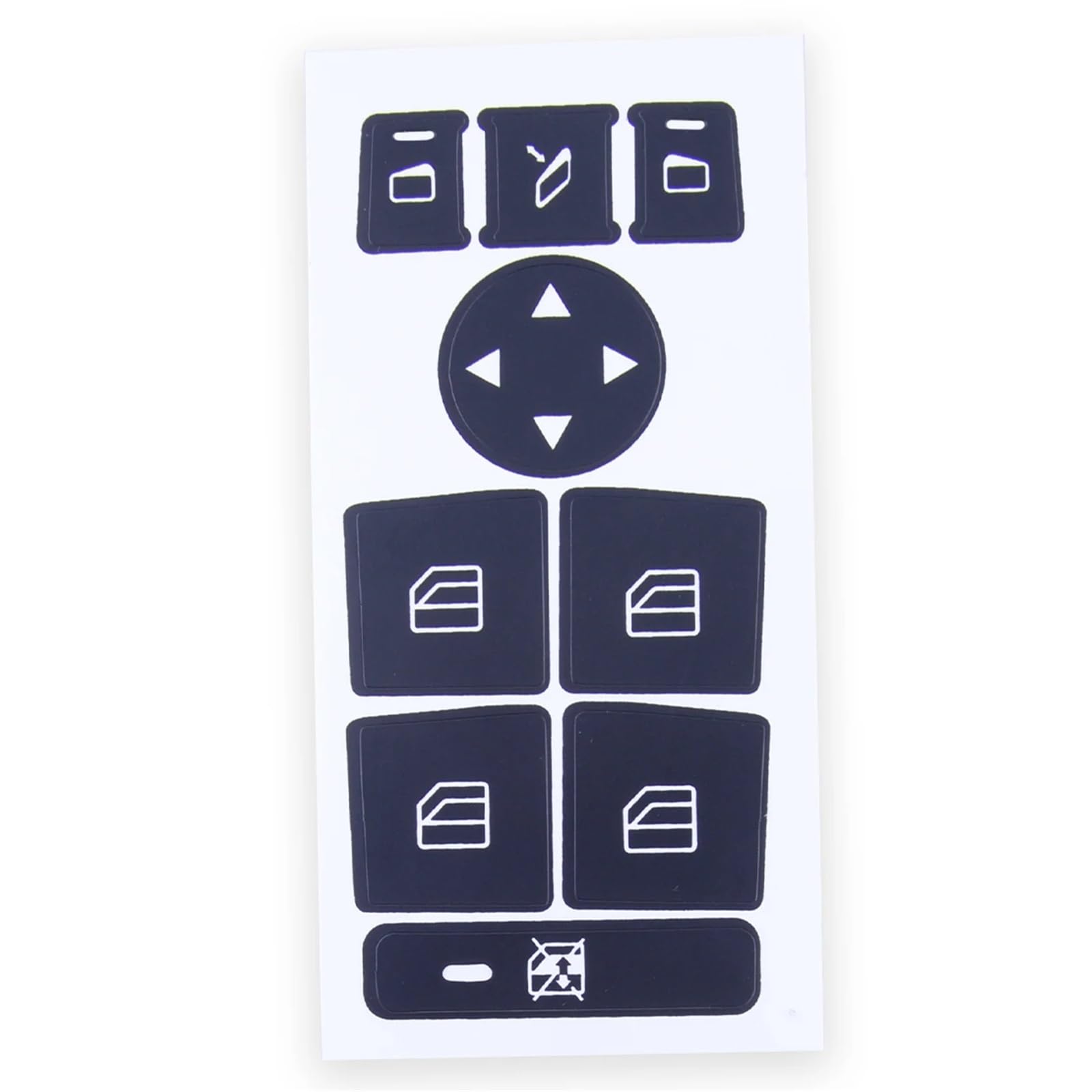 Wsbojxth One Color Repair Patch Compatible With Benz 2007 2008 2009 2010 2011 2012 2013 2014 Black Car Window Switch Button Repair Sticker Decal Kit