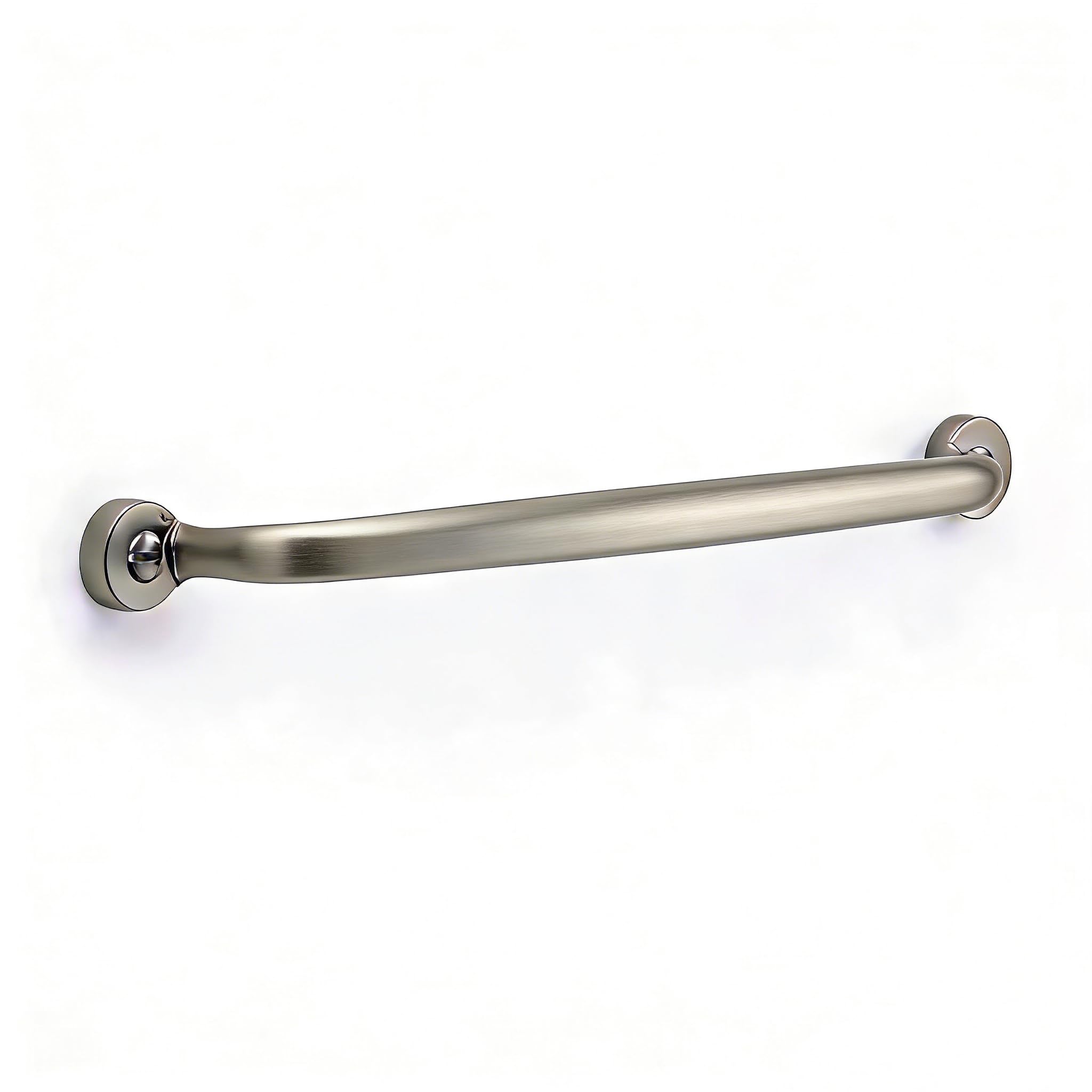 khtumeware Luxury 1-Pack 100% Solid Brass Cabinet Pulls, 8" Center-to-Hole Pulls in Brushed Nickel Finish for Drawers & Doors