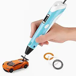 Caneta de Impressão 3D com Filamentos PLA/ABS – Tela LCD, Fonte USB, Criação Artística Profissional e Infantil - Premium