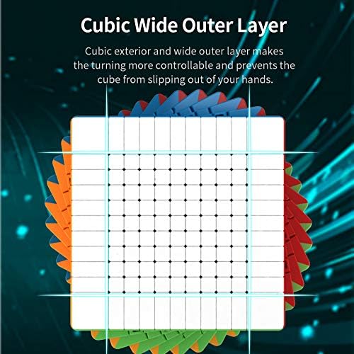 Miniatura 6 de Willking Moyu Meilong - Cubo de velocidad de 11 x 11 pulgadas, sin calcomanías, 3.543 in, para aula, 11x11x11 x 11, cubo mágico, juguetes educativos
