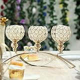 Wedding Venue Shop Metal Candle Holder - 16' 3 Arm Arch Bridge Design Gold 1 Pc.