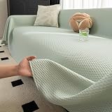 EMME接触冷感ソファーカバーひんやり感Q-max値0.4 防撥水機能 マルチカバー ソファー かけるだけ ベッドカバー汚れ防止 カウチカバー 洗えるオシャレ 可愛い 長方形 カーペットテーブルクロス マルチクロス 北欧 ソファカバー 1人掛け 2人掛け 3人掛け 肘あり 肘なし 多機能 ブランケット 柔らかい ソファーシーツ180×260cm(3人掛け)無地グリーン
