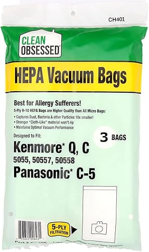 Clean Obsessed CH401 Kenmore & Panasonic�|���@�o�b�O�A�^�C�vQ�AC&C-5HEPA�A3�p�b�N�B����1�B