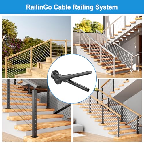 Image of 100Pack T316 Stainless Steel 1 /8 inch Invisible Cable Railing Kit
