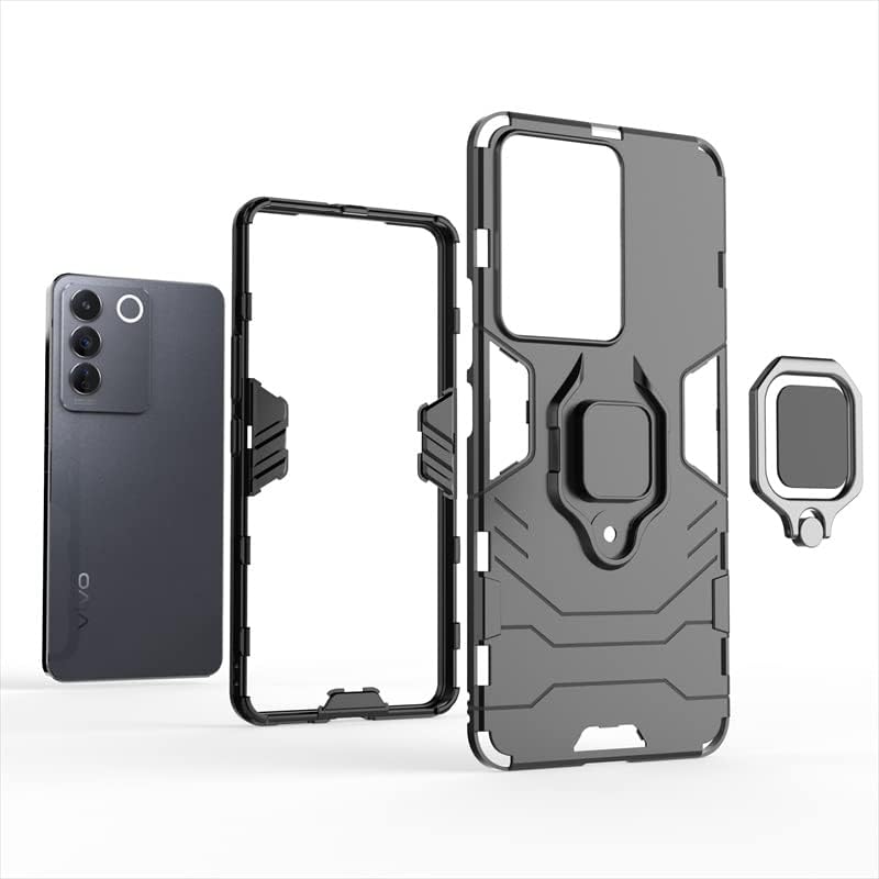 Image of SPAZY CASE Realme Note 50 Back Cover | Dual Layer Armor Defender Full Body Protective + PC Hybrid Kickstand Back Case for Realme Note 50