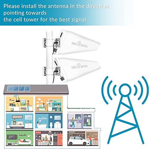 Nelawya 5G 4G Lte Log Periodic Cellular Antenna Outdoor High Gain 7-12 Dbi External Mimo Directional Antenna With 10 Metre Low Loss Cable Compatible With 5G 3G 4G Lte Router Modem Ts9 Sma Crc9 Adapter #TOP6
