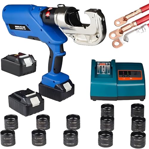 Elektryczne hydrauliczne szczypce do zaciskania końcówek kablowych, elektryczny zaciskacz do kabli i przewodów, elektryczne hydrauliczne szczypce, narzędzie do zaciskania zasilane baterią